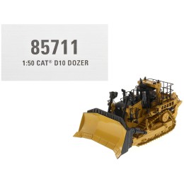 CAT Caterpillar D10 Track Type Dozer Yellow 'High Line Series' 1/50 Diecast Model by Diecast Masters