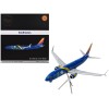 Boeing 737-800 Commercial Aircraft with Flaps Down 'Southwest Airlines - Nevada One' (N8646B) Blue with Tail Stripes 'Gemini 200' Series 1/200 Diecast Model Airplane by GeminiJets