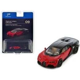 Bugatti Chiron Supersport Italian Red and Nocturne Black 'Hypercar League Collection' 1/64 Diecast Model Car by PosterCars