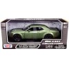 2018 Dodge Challenger SRT Hellcat Widebody Green Metallic with Black Stripes 1/24 Diecast Model Car by Motormax