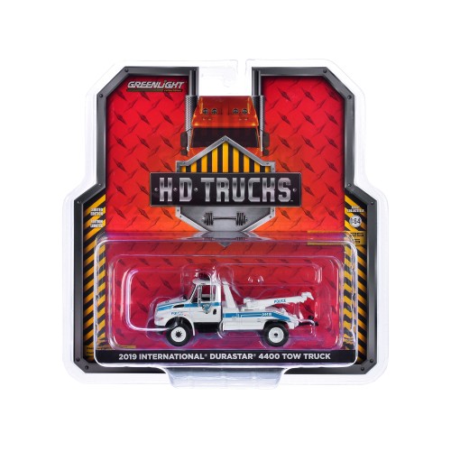 2019 International Durastar 4400 Tow Truck 'Port Authority of New York & New Jersey Police' White with Blue Stripes 'H.D. Trucks' Series 25 1/64 Diecast Model Car by Greenlight