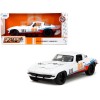 1966 Chevrolet Corvette #66 'Racing Spirit' White with Graphics 'Bigtime Muscle' Series 1/24 Diecast Model Car by Jada