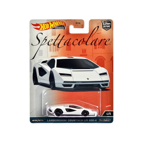 Lamborghini Countach LPI 800-4 White 'Spettacolare' Series Diecast Model Car by Hot Wheels