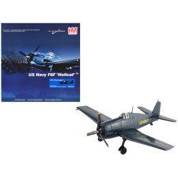 Grumman F6F-5 Hellcat Fighter Aircraft 'Blue Angels #1-4 Decals' (1946) United States Navy 'Air Power Series' 1/72 Diecast Model by Hobby Master