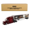 Peterbilt 579 UltraLoft Truck Tractor Red with 'CAT Caterpillar' Mural Dry Van Trailer 'Transport Series' 1/50 Diecast Model by Diecast Masters