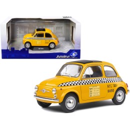 1965 Fiat 500 L 'NYC Taxi' New York City Yellow 1/18 Diecast Model Car by Solido