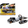 International DuraStar Flatbed Truck #22 and 1988 Ford Mustang LX #22 Matt Black with Gray Graphics 'Toyo Tires' 'Elite Transport' Series 1/64 Diecast Models by Maisto