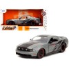 2010 Ford Mustang GT Matt Gray Metallic with Black Graphics and Stripes 'Ford Performance' 'Bigtime Muscle' Series 1/24 Diecast Model Car by Jada