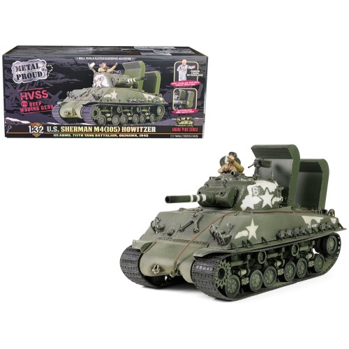 Sherman M4 (105) Howitzer Medium Tank 'US Army 711th Tank Battalion Okinawa' (1945) 'Engine Plus' Series 1/32 Diecast Model by Metal Proud