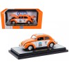 1952 Volkswagen Beetle Deluxe Model 'EMPI Power Rules' Orange and White with Graphics Limited Edition to 6650 pieces Worldwide 1/24 Diecast Model Car by M2 Machines