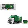 Mack LR Garbage Truck with McNeilus Meridian Front Load Refuse Body White and Green with Refuse Bin 'Waste Management' 1/64 Diecast Model by First Gear