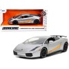Lamborghini Gallardo Superleggera Silver Metallic with Yellow Stripes 'Hyper-Spec' Series 1/24 Diecast Model Car by Jada