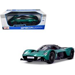Aston Martin Valkyrie Green Metallic with Matt Black Top 'Special Edition' Series 1/18 Diecast Model Car by Maisto
