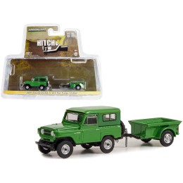 1972 Nissan Patrol Green with 1/4 Ton Cargo Trailer 'Hitch & Tow' Series 25 1/64 Diecast Model Car by Greenlight