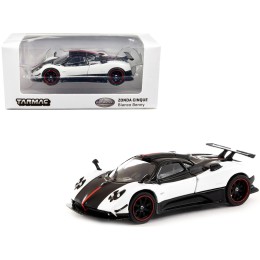Pagani Zonda Cinque Bianco Benny White and Black 'Global64' Series 1/64 Diecast Model Car by Tarmac Works