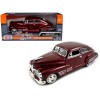 1948 Chevrolet Aerosedan Fleetline Dark Red Metallic 1/24 Diecast Model Car by Motormax