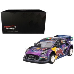 Ford Puma Rally1 #42 Craig Breen - Paul Nagle 'M-Sport Ford WRT' 2nd Place 'Rally Italia Sardegna' (2022) 1/18 Model Car by Top Speed