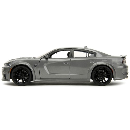 2021 Dodge Charger SRT Hellcat Gray Metallic 'Fast X' (2023) Movie 'Fast & Furious' Series 1/24 Diecast Model Car by Jada