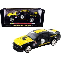 2008 Ford Shelby Mustang #08 'Terlingua' Black and Yellow 'Shelby Collectibles Legend' Series 1/18 Diecast Model Car by Shelby Collectibles