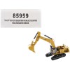 CAT Caterpillar 395 Next Generation Hydraulic Excavator 'Mass Excavation Version' Yellow 'High Line Series' 1/50 Diecast Model by Diecast Masters