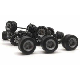 Goldhofer Trailer Wheelsets (12 Sets) 1/87 (HO) Plastic Model by Promotex