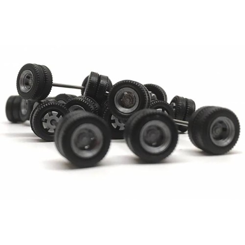 Goldhofer Trailer Wheelsets (12 Sets) 1/87 (HO) Plastic Model by Promotex