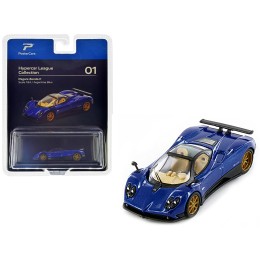 Pagani Zonda F Argentina Blue Metallic 'Hypercar League Collection' 1/64 Diecast Model Car by PosterCars