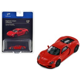 Porsche 918 Spyder Guards Red 'Hypercar League Collection' 1/64 Diecast Model Car by PosterCars