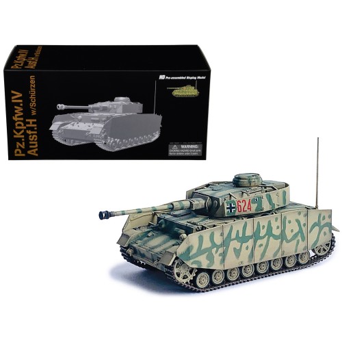 Germany Pz.Kpfw.IV Ausf.H with Schurzen Tank #624 '3.Pz.Div. Ukraine' (1943) 'NEO Dragon Armor' Series 1/72 Plastic Model by Dragon Models