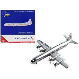 Lockheed L-188 Electra Commercial Aircraft 'American Airlines' Silver with Red Stripes 1/400 Diecast Model Airplane by GeminiJets