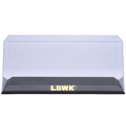 Collectible Display Show Case with Black Plastic Base and Gold 'LBWK' Logo for 1/18-1/24 Scale Model Cars by Autoart
