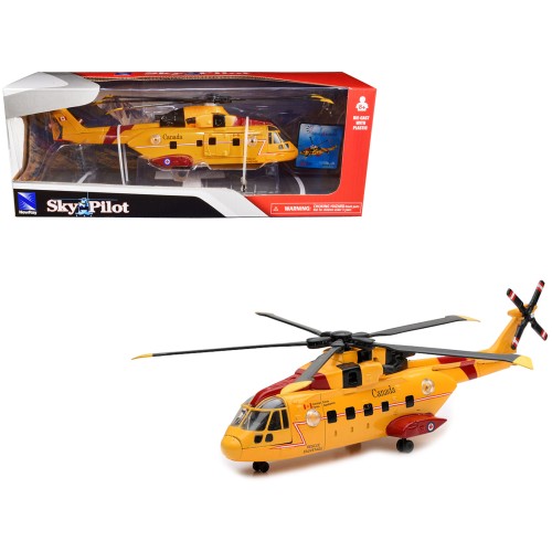 AgustaWestland AW101 (EH101) Helicopter Yellow 'Canada Forces Search & Rescue' 'Sky Pilot' Series 1/72 Diecast Model by New Ray