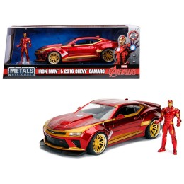 2016 Chevrolet Camaro with Iron Man Diecast Figure 'Marvel' Series 1/24 Diecast Model Car by Jada
