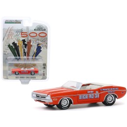1971 Dodge Challenger Convertible Official Pace Car Orange '55th Indianapolis 500 Mile Race' 'Hobby Exclusive' 1/64 Diecast Model Car by Greenlight