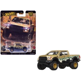 2017 Ford F-150 Raptor Pickup Truck Gold Metallic with Graphics 'HW Off Road' Series Diecast Model Car by Hot Wheels