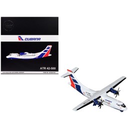 ATR 42-500 Commercial Aircraft 'Cubana' (CU-T1240) White with Blue and Red Tail 'Gemini 200' Series 1/200 Diecast Model Airplane by GeminiJets
