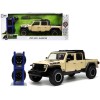 2020 Jeep Gladiator Rubicon Pickup Truck Cream with Roof Rack with Extra Wheels 'Just Trucks' Series 1/24 Diecast Model Car by Jada