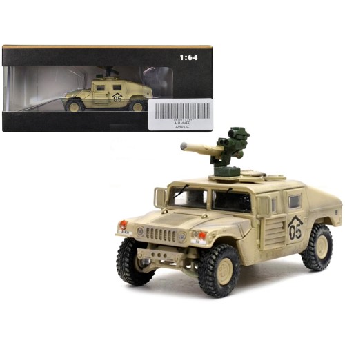 M1046 HUMVEE Tow Missile Carrier Desert Camouflage 'E Troop 9th Regiment 2nd Brigade Combat Team 3rd Infantry Division (Mechanized) Iraq' (2003) 'Military Miniature' Series 1/64 Diecast Model by Panzerkampf