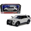 2022 Ford Police Interceptor Utility Unmarked Slick-Top Silver 1/24 Diecast Model Car by Motormax
