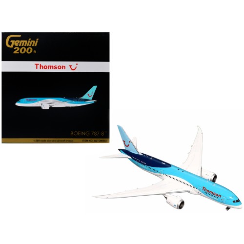 Boeing 787-8 Commercial Aircraft 'Thomson - TUI Airways' Blue and White 'Gemini 200' Series 1/200 Diecast Model Airplane by GeminiJets