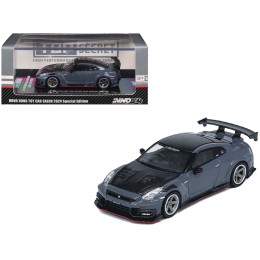 2024 Nissan GT-R (R35) Nismo 'Top Secret' RHD (Right Hand Drive) Gray with Carbon Hood and Top 'Hong Kong Toy Car Salon 2024 Special Edition' 1/64 Diecast Model Car by Inno Models