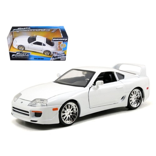 Brian's Toyota Supra White 'Fast & Furious' Movie 1/24 Diecast Model Car by Jada