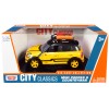 Mini Cooper S Countryman with Roof Rack and Accessories Yellow Metallic and Black 'City Classics' Series 1/24 Diecast Model Car by Motormax