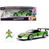 2002 Honda NSX Type-R Japan Spec RHD (Right Hand Drive) and Green Ranger Diecast Figurine 'Power Rangers' 'Hollywood Rides' Series 1/32 Diecast Model Car by Jada
