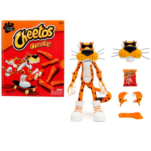 Chester Cheetah 5.5' Figure with Accessories and Alternate Head and Hands 'Cheetos Crunchy' model by Jada