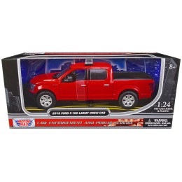 2019 Ford F-150 Lariat Crew Cab Pickup Truck Unmarked Fire Department Red 'Law Enforcement and Public Service' Series 1/24 Diecast Model Car by Motormax