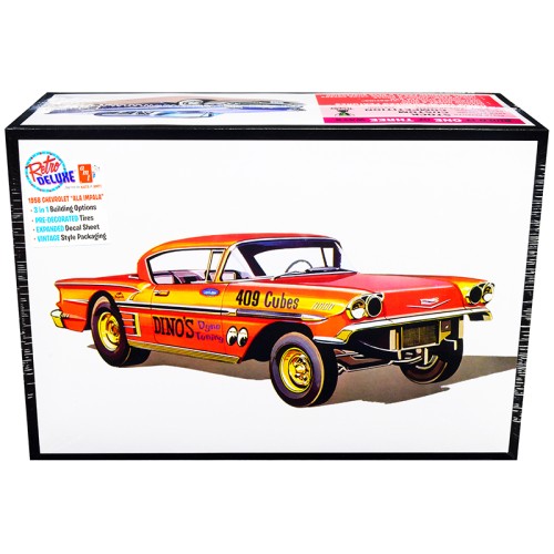 Skill 2 Model Kit 1958 Chevrolet Impala 'Ala-Impala' 3-in-1 Kit 1/25 Scale Model by AMT