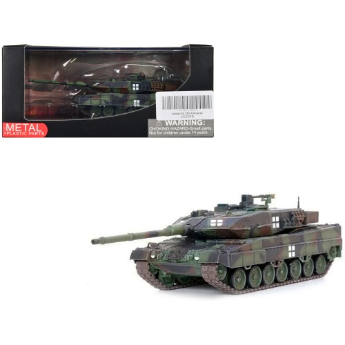 Leopard 2A6 Main Battle Tank Green Camouflage 'Ukrainian Army' 'Armor Premium' Series 1/72 Diecast Model by Panzerkampf