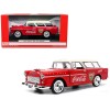 1955 Chevrolet Bel Air Nomad Red with White Top 'Coca-Cola' 1/24 Diecast Model Car by Motor City Classics