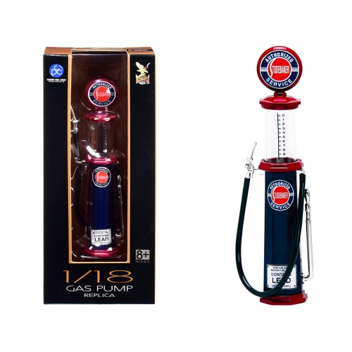 'Studebaker' Vintage Cylinder Gas Pump 1/18 Diecast Replica by Road Signature
